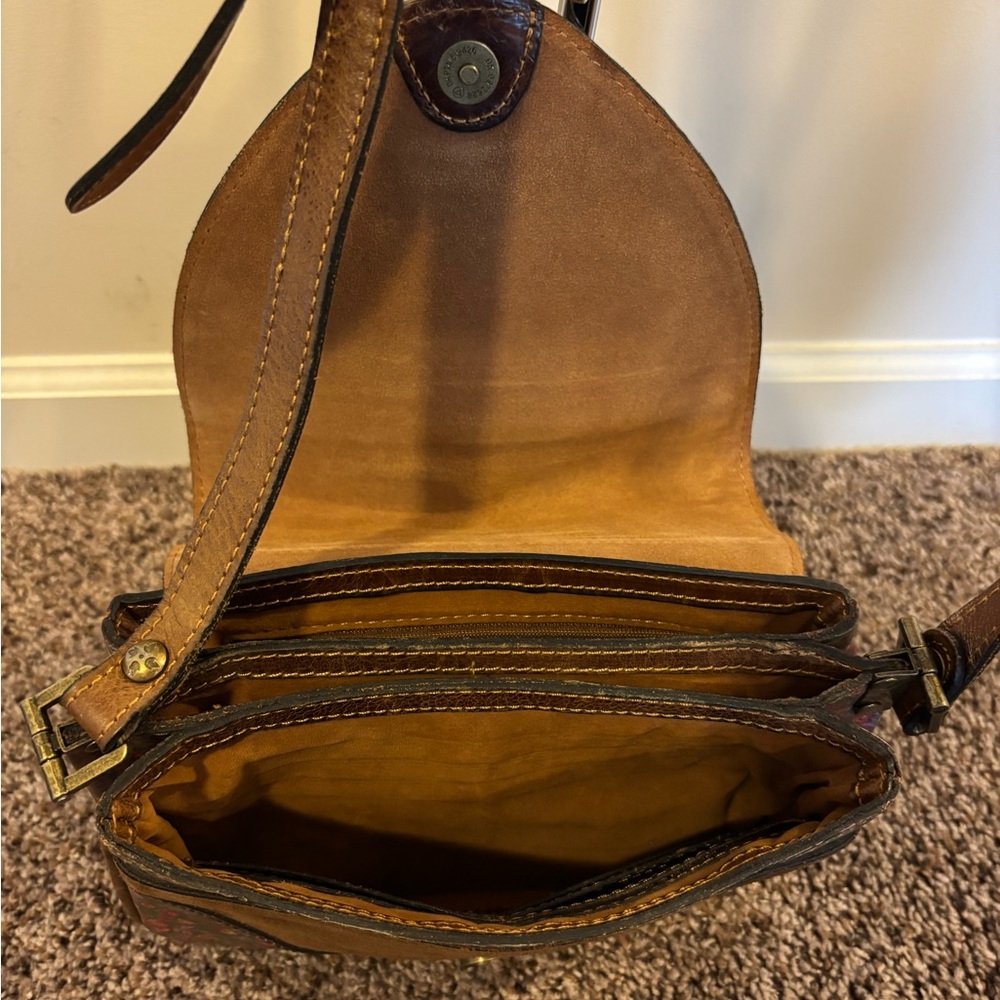Patricia Nash Floral Brown Crossbody Bag - Picture 3 of 10